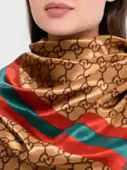 Медный женский шелковый платок