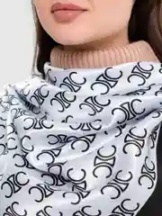 Серебряный женский шелковый платок
