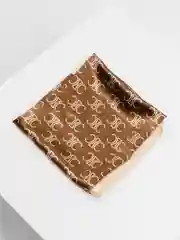 Коричневый женский шелковый платок