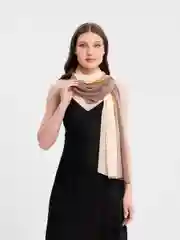 Бежевый женский шифоновый паланин, платок мусульманский