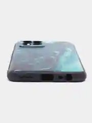 Тёмно-бирюзовый силиконовый чехол для Tecno Pova 4 Pro, с принтом, с рисунком (Техно Пова 4 Про)
