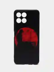 Сиреневый силиконовый чехол для Honor X8 4G, с принтом, с рисунком (Хонор Х8 4 Джи)