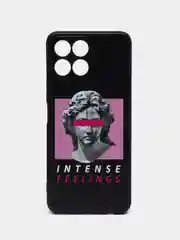 Золотой силиконовый чехол для Honor X8 4G, с принтом, с рисунком (Хонор Х8 4 Джи)