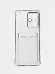 Марсала чехол для Tecno Camon 19 / 19 Pro 5G, прозрачный, с карманом для карты