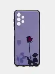 Серебряный силиконовый чехол для Samsung Galaxy A13 4G, с принтом, с рисунком (Самсунг Галакси А13)