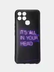 Серый чехол для Infinix Smart 6/Smart 6Plus с принтом, с рисунком (Инфиникс Смарт 6)