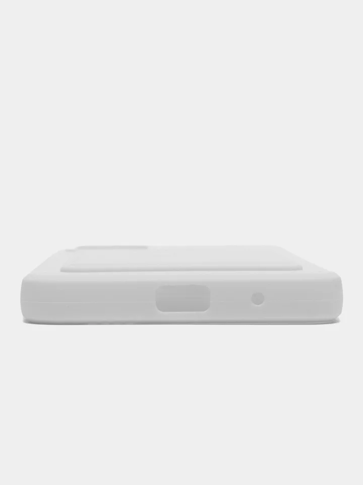 Белый силиконовый чехол для Xiaomi Poco M3 Redmi 9T (Сяоми Поко М3 Редми 9Т), с карманом для карт