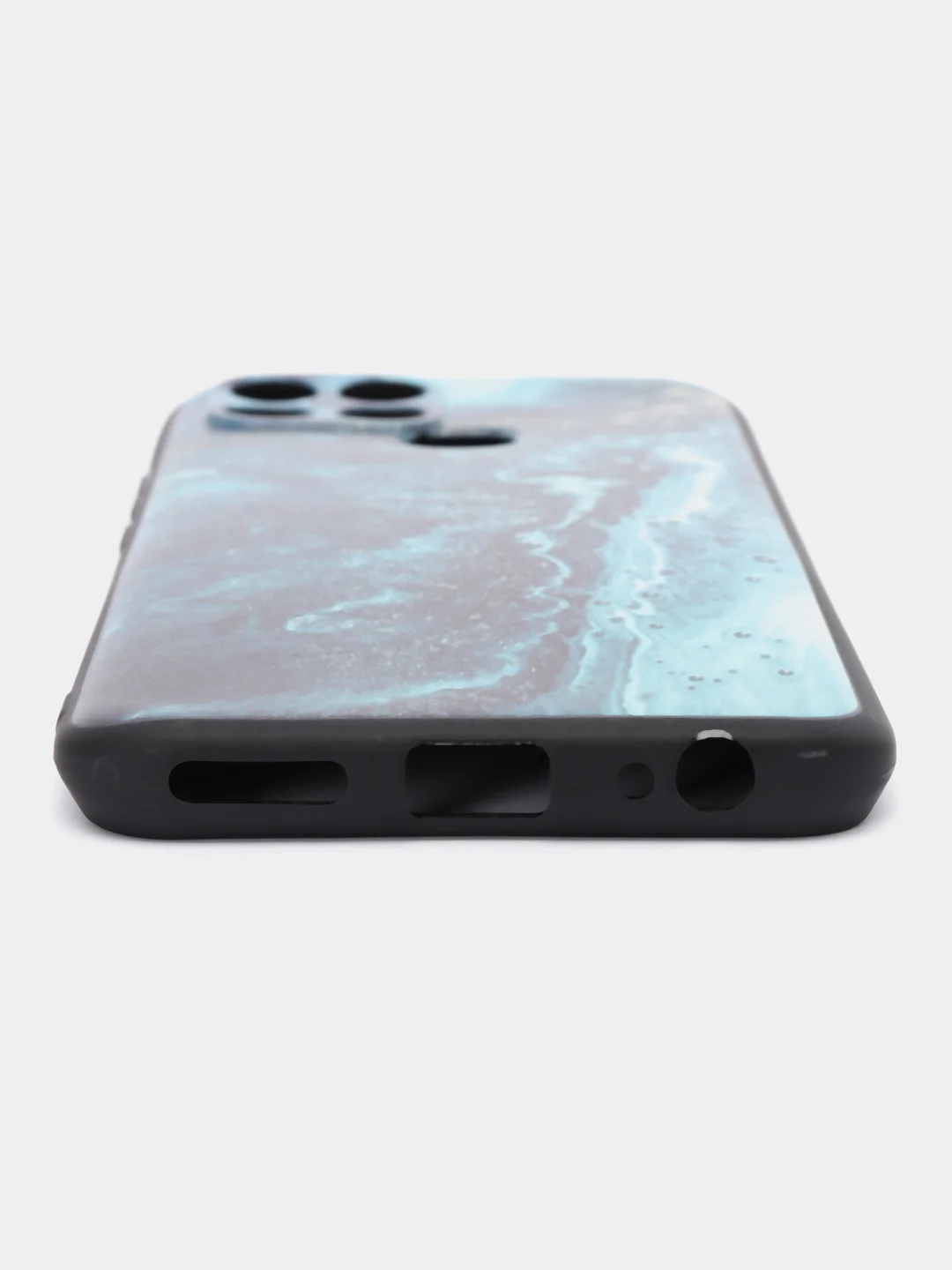Тёмно-бирюзовый чехол для Infinix Smart 6/Smart 6Plus с принтом, с рисунком (Инфиникс Смарт 6)