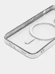Серебряный чехол MagSafe для iPhone Айфон 13, 14, Pro магсейф, силикон