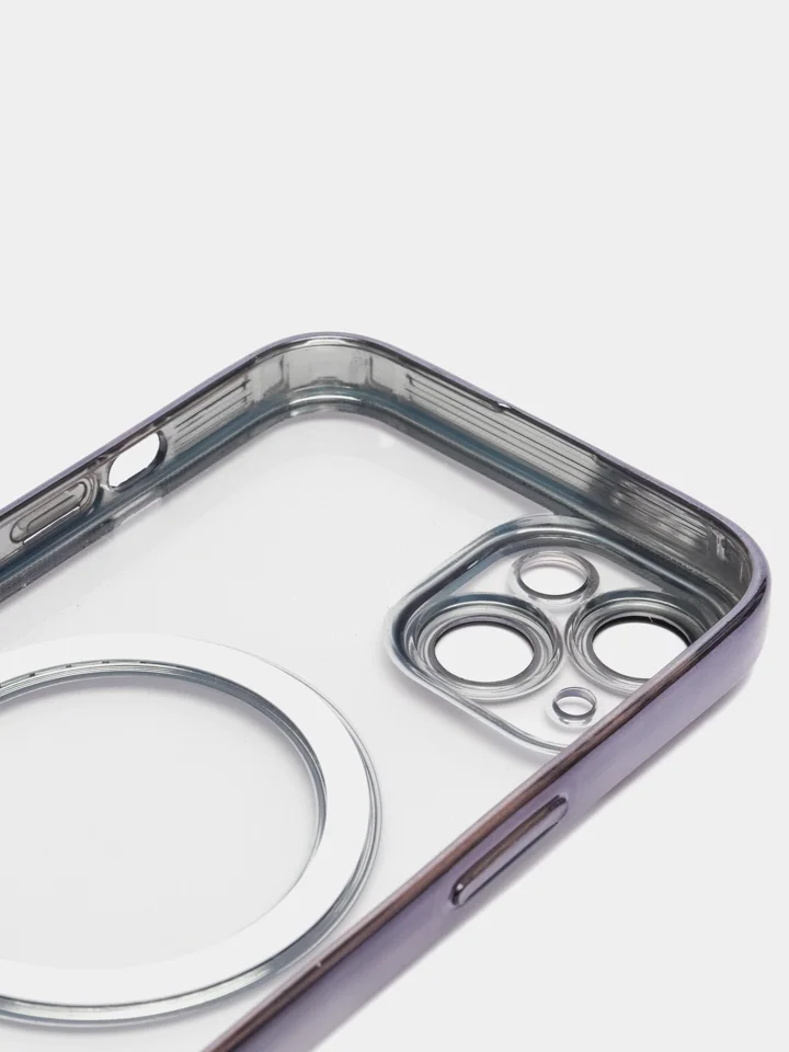 Фиолетовый чехол MagSafe для iPhone Айфон 13, 14, Pro магсейф, силикон