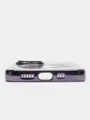 Фиолетовый чехол MagSafe для iPhone Айфон 13, 14, Pro магсейф, силикон