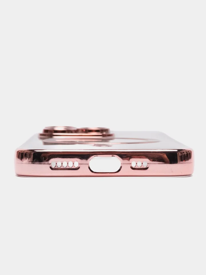 Золотой чехол MagSafe для iPhone Айфон 13, 14, Pro магсейф, силикон