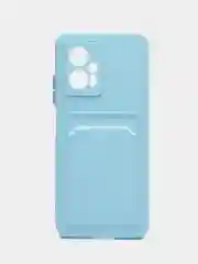 Ледяной силиконовый чехол Xiaomi POCO X4 GT (Сяоми Поко Х4 ГТ), с карманом для карт, прозрачный