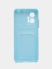 Ледяной силиконовый чехол Xiaomi POCO X4 GT (Сяоми Поко Х4 ГТ), с карманом для карт, прозрачный
