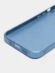 Синий чехол для iPhone (Айфон) 13, 14, 15, Pro, с защитой камеры