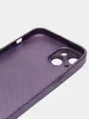 Фиолетовый чехол для iPhone (Айфон) 13, 14, 15, Pro, с защитой камеры