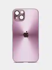 Розовый чехол для iPhone (Айфон) 13, 14, 15, Pro, с защитой камеры