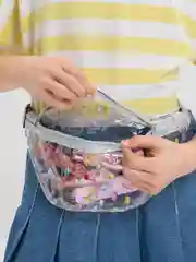 Прозрачный сумка "Мороженое" детская, поясная, прозрачная, 25 х 8 х 13 см