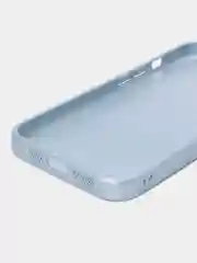 Серый металлик чехол для iPhone (Айфон) 13, 14, 15, Pro, с защитой камеры