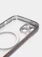Черный чехол MagSafe для iPhone Айфон 13, 14, Pro магсейф, силикон