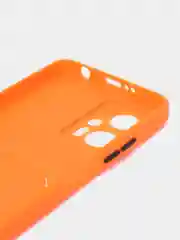 Оранжевый силиконовый чехол Xiaomi POCO X4 GT (Сяоми Поко Х4 ГТ), с карманом для карт, прозрачный