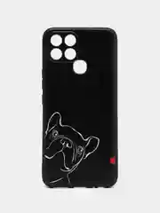 Песочный хаки чехол для Infinix Smart 6/Smart 6Plus с принтом, с рисунком (Инфиникс Смарт 6)