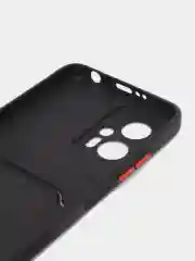 Черный силиконовый чехол Xiaomi POCO X4 GT (Сяоми Поко Х4 ГТ), с карманом для карт, прозрачный