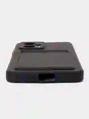 Черный силиконовый чехол Xiaomi POCO X4 GT (Сяоми Поко Х4 ГТ), с карманом для карт, прозрачный