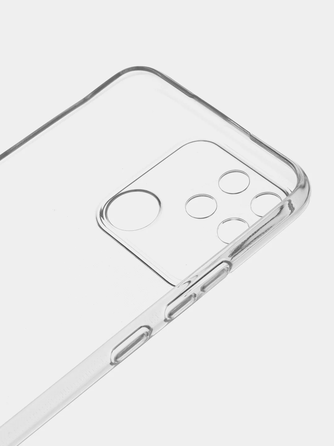 Прозрачный чехол Realme Narzo 50A (Реалми Нарзо 50А), прозрачный, силиконовый, с защитой камеры