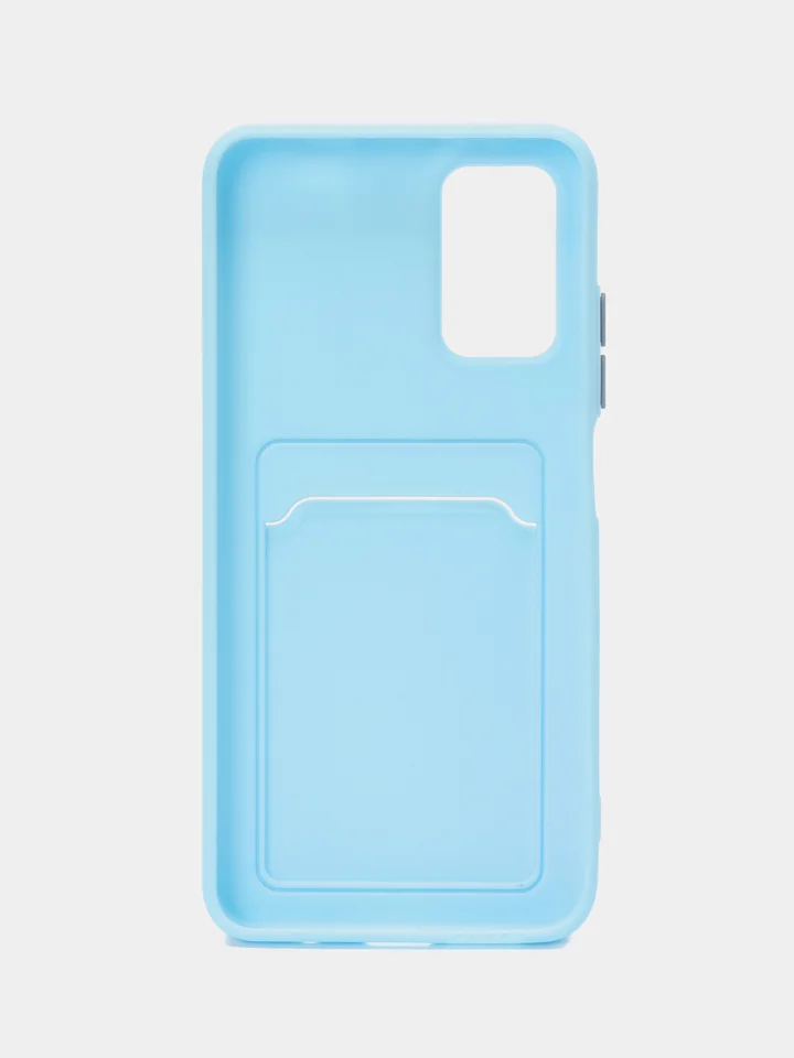 Ледяной силиконовый чехол для Xiaomi Poco M3 Redmi 9T (Сяоми Поко М3 Редми 9Т), с карманом для карт