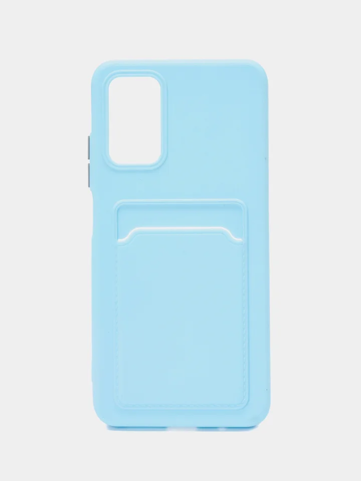 Ледяной силиконовый чехол для Xiaomi Poco M3 Redmi 9T (Сяоми Поко М3 Редми 9Т), с карманом для карт