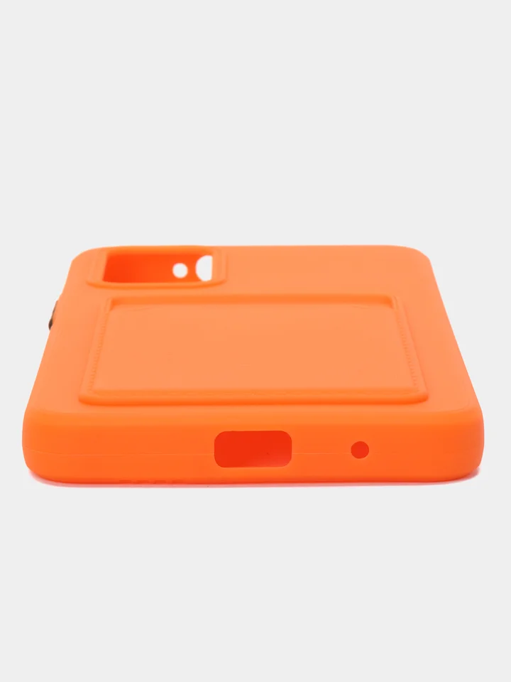 Оранжевый силиконовый чехол для Xiaomi Poco M3 Redmi 9T (Сяоми Поко М3 Редми 9Т), с карманом для карт