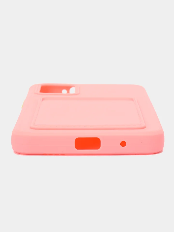 Розовый силиконовый чехол для Xiaomi Poco M3 Redmi 9T (Сяоми Поко М3 Редми 9Т), с карманом для карт