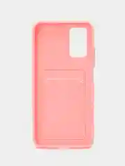 Розовый силиконовый чехол для Xiaomi Poco M3 Redmi 9T (Сяоми Поко М3 Редми 9Т), с карманом для карт