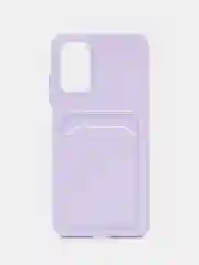 Сиреневый силиконовый чехол для Xiaomi Poco M3 Redmi 9T (Сяоми Поко М3 Редми 9Т), с карманом для карт
