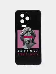 Золотой силиконовый чехол для Infinix NOTE 12 PRO 4G / NOTE 12 2023, с принтом, с рисунком (Инфиникс Нот 12 Про 4 джи / 12 2023)