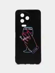 Голубой силиконовый чехол для Infinix NOTE 12 PRO 4G / NOTE 12 2023, с принтом, с рисунком (Инфиникс Нот 12 Про 4 джи / 12 2023)