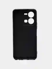 Тёмно-бордовый силиконовый чехол для Vivo Y35 4G, с принтом, с рисунком (Виво у35 4г)