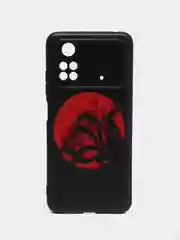 Синий меланж силиконовый чехол для Xiaomi POCO M4 Pro 4G, с принтом, с рисунком (Сяоми ПОКО М4 Про 4г)
