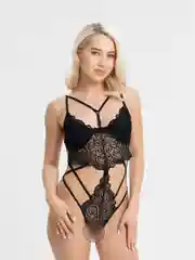 Черный кружевное женское белье, сексуальное ажурное белье