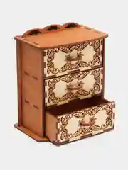 Шкатулка деревянная для бижутерии "Комод"