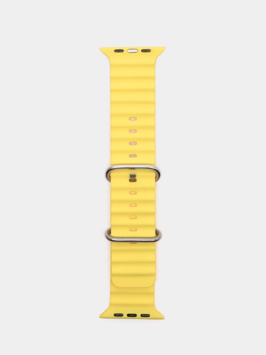 Желтый силиконовый ремешок Ocean band 8 Ultra для смарт-часов Apple Watch, 44-45 мм