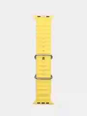 Желтый силиконовый ремешок Ocean band 8 Ultra для смарт-часов Apple Watch, 44-45 мм