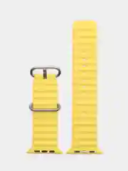Желтый силиконовый ремешок Ocean band 8 Ultra для смарт-часов Apple Watch, 44-45 мм