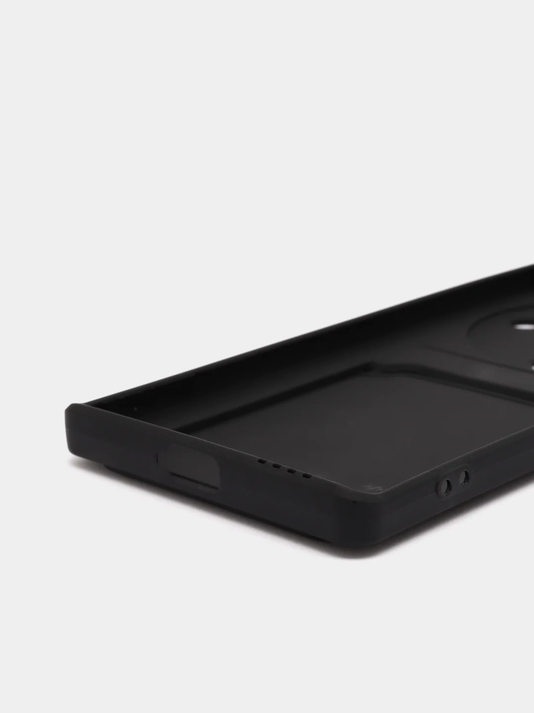 Черный силиконовый чехол для HONOR X9A (Хонор Х9А), с карманом для карт, прозрачный