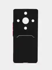 Черный силиконовый чехол для HONOR X9A (Хонор Х9А), с карманом для карт, прозрачный
