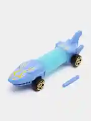 Голубой машинка пружинка, светится, 10 х 3 х 2,5 см