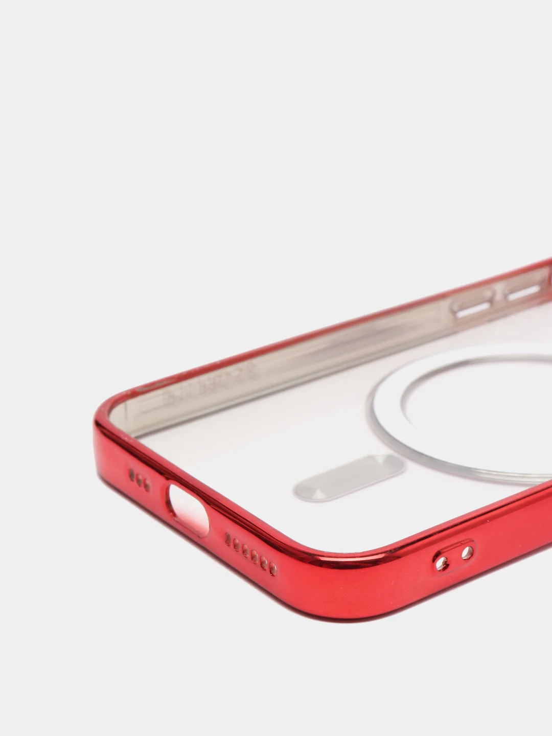 Красный чехол MagSafe для iPhone Айфон 13, 14, Pro магсейф, силикон