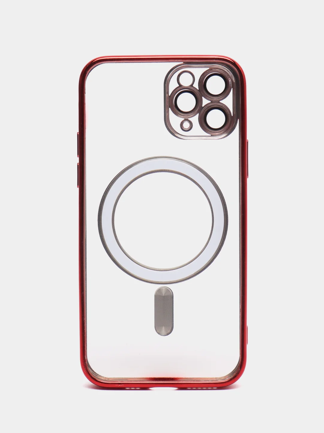 Красный чехол MagSafe для iPhone Айфон 13, 14, Pro магсейф, силикон