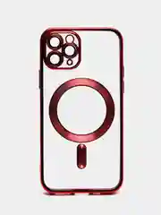 Красный чехол MagSafe для iPhone Айфон 13, 14, Pro магсейф, силикон